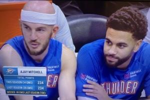 又练出来一个！阿杰伊·米切尔本赛季14场砍234分 追平上季总得分图片